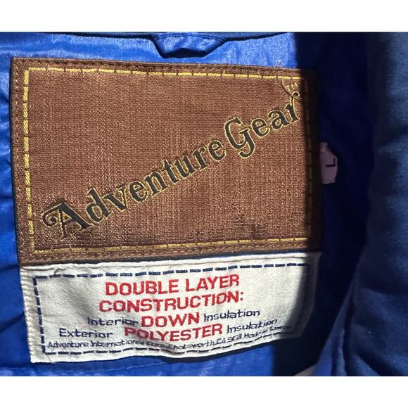 Vintage Adventure Gear Goose Down Vest Quilted Double Layer Body Men L Zip up - Picture 3 of 10